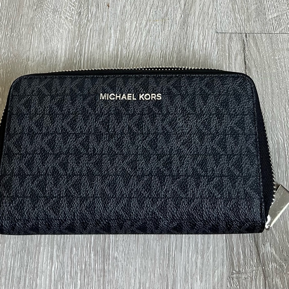 Michael Kors Black Zip-Around Wallet